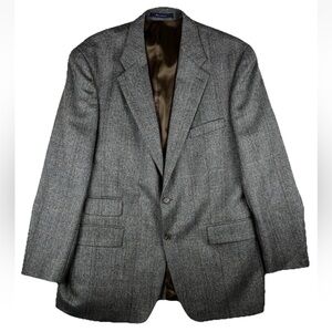 Vintage Chaps Ralph Lauren 46T Tweed Wool Single Vented Blazer Jacket Coat Plaid